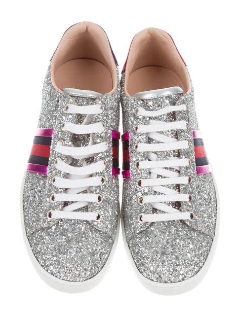 sparkling sparkle gucci shoes|Gucci sparkle sneakers.